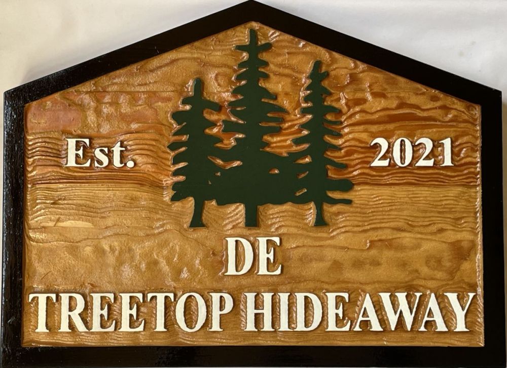 silhouette, cedar, sign