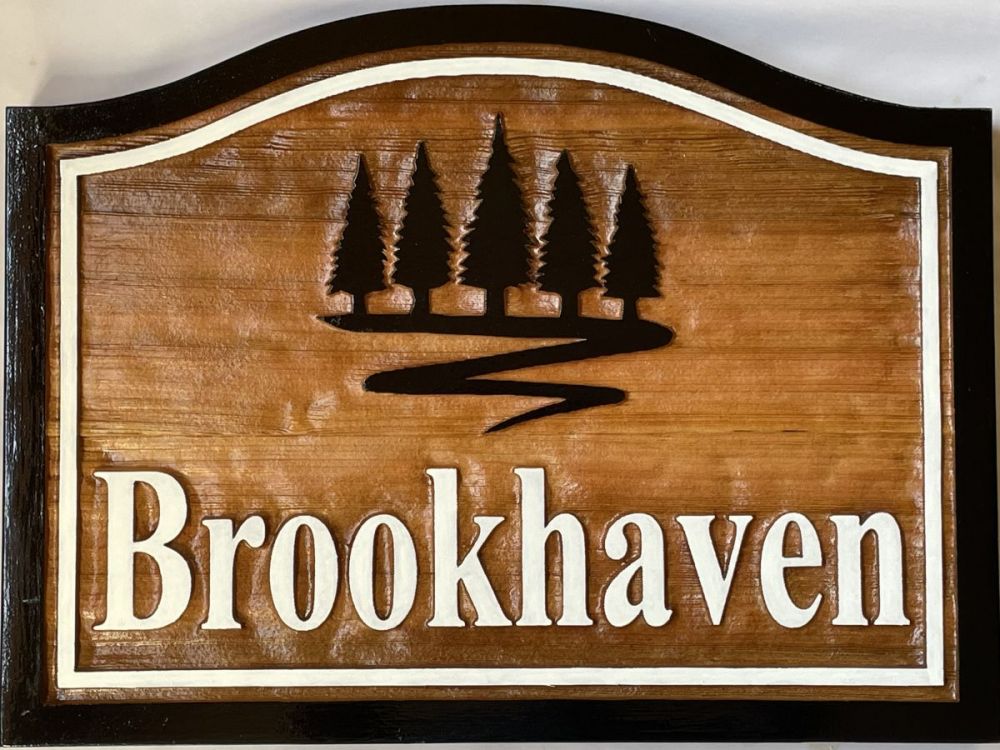 silhouette, cedar, sign