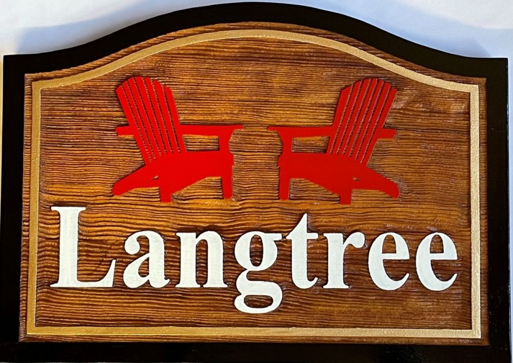 silhouette, cedar, sign