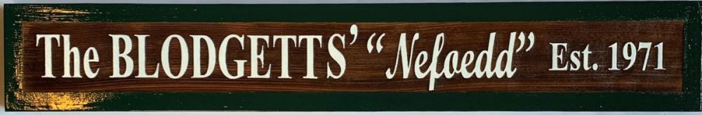 banner, cottage, cedar, sign