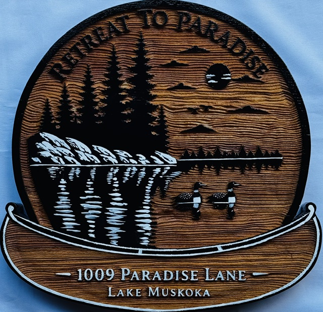 silhouette, cedar, sign