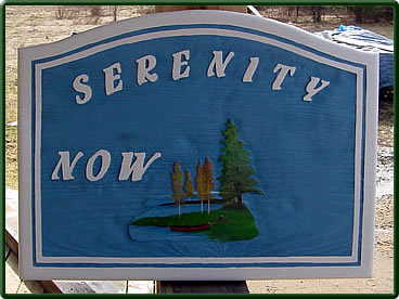 Serenity Cedar Sign